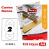 Caja 100 Hojas Etiquetas A4 Cantos Romos Cd Room 2 Fixo Fsc Fixo