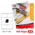 Caja 100 Hojas Etiquetas A4 Cantos Rectos 105X71 mm Fixo Fsc Fixo