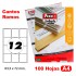 Caja 100 Hojas Etiquetas A4 Cantos Romos "63.5X72 mm" Fixo Fsc Fixo