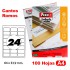 Caja 100 Hojas Etiquetas A4 Cantos Romos "63.5X33.9 mm" Fixo Fsc Fixo