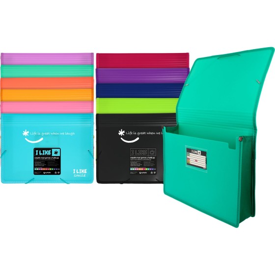 Carpeta Gomas Folio PP Turquesa Like Grafoplás