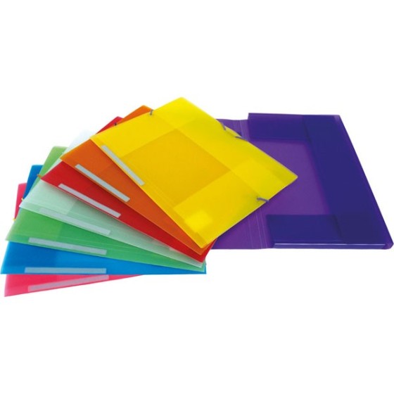 Carpeta Gomas Con 3 Solapas PP Translúcido Folio Fucsia Poligraf Traslucido Grafoplás