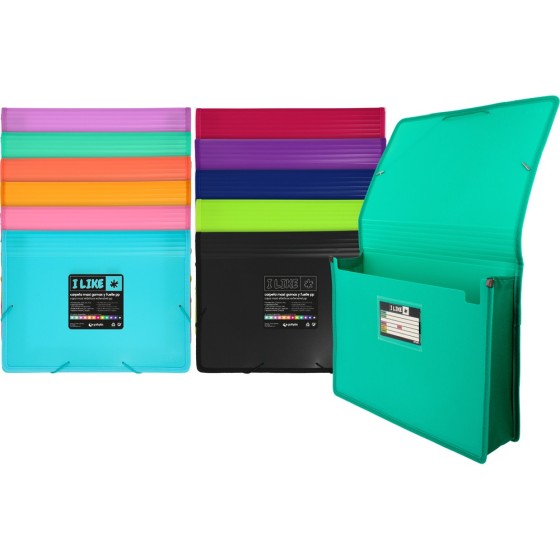 Carpeta Lomo Fuelle PP Opaco Liso A4+ Verde Agua Like Grafoplás