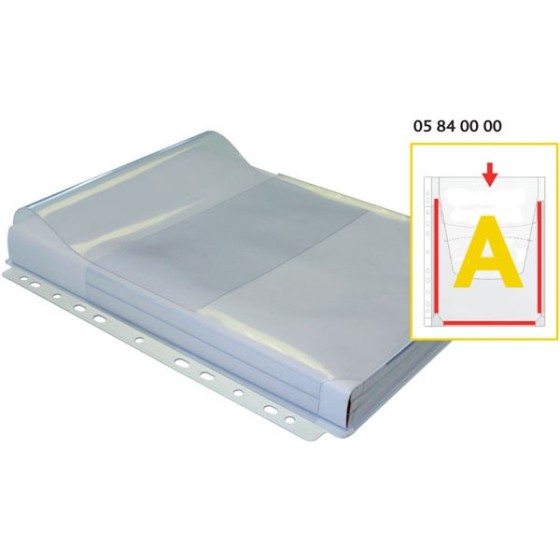 Bolsa 5 Fundas Fuelle Pvc Piel Naranja 180 Micras Lomo Reforzado A4 11 Taladros Transparente Grafoplás