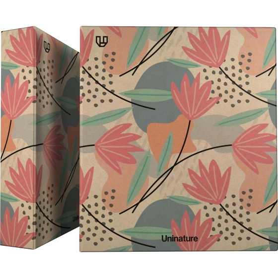 Carpeta De Anillas Uninature Kraft Soft A4 4X40mm Fsc Uninature Design Flores Grafoplás