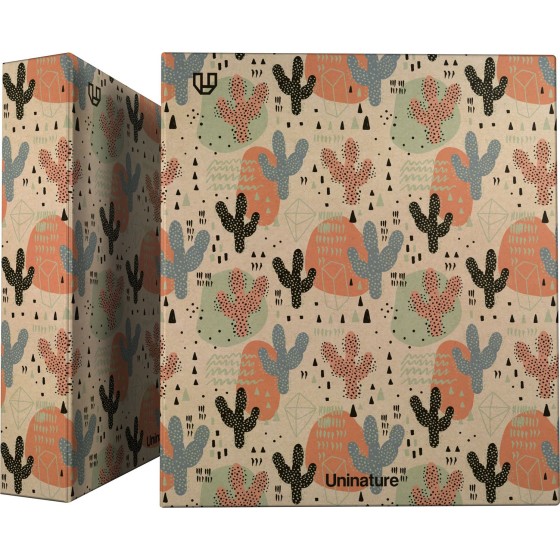 Carpeta De Anillas Uninature Kraft Soft A4 4X40mm Fsc Uninature Design Cactus Grafoplás