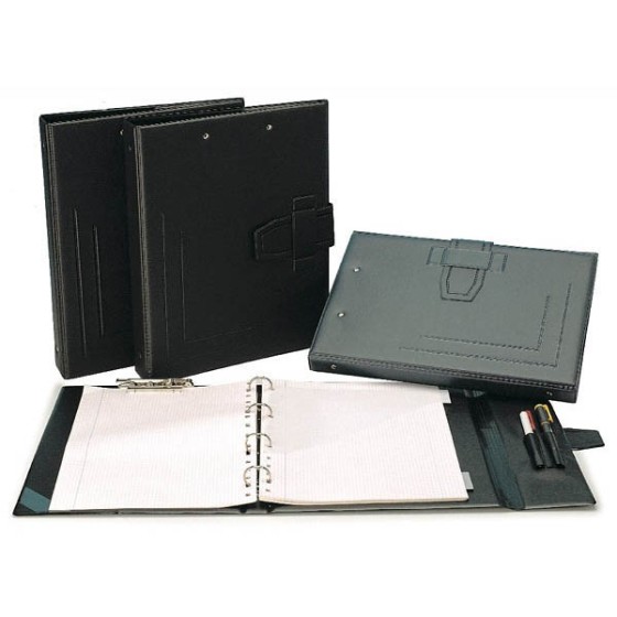 Carpeta De Anillas Pvc Folio 4X40mm Y Miniclip Negro Carpeta Escolar Pvc Grafoplás