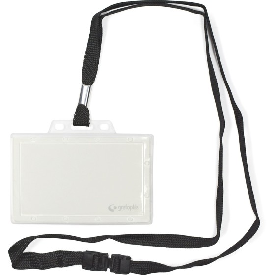 Portadistintivos Con Cordón Ne PP Inyectado 65X95mm Grafoplás