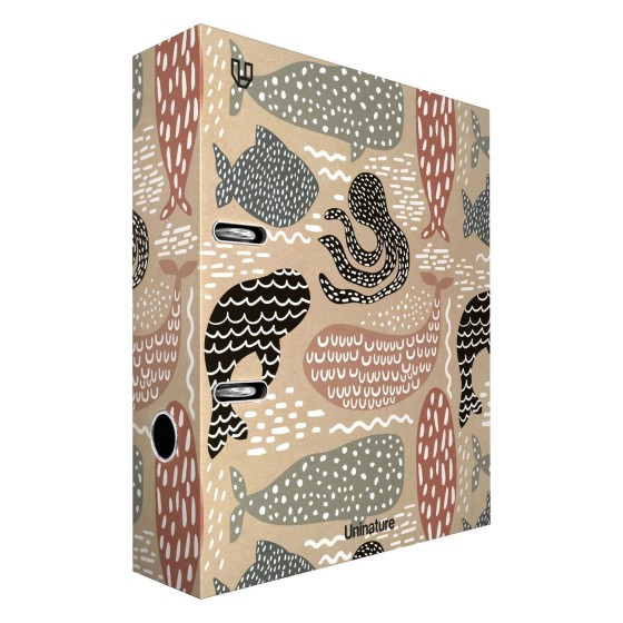 Archivador A4 2X65mm Con Rado Fsc Uninature Design Ballenas Grafoplás