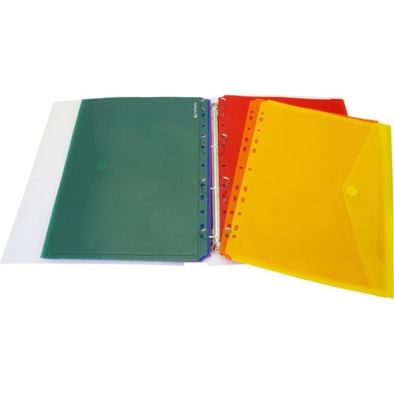 Carpeta De Anillas PP Translúcido Rayado Oblicuo A4 4X25mm Transparente PP Multicolor Grafoplás