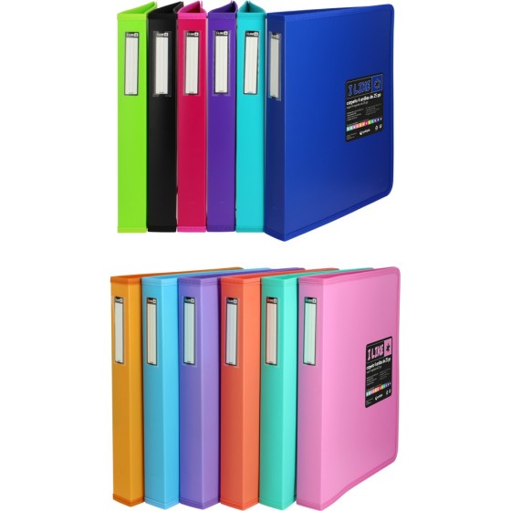 Carpeta De Anillas PP Opaco Liso A4+ 4X25mm Rosa Like Grafoplás