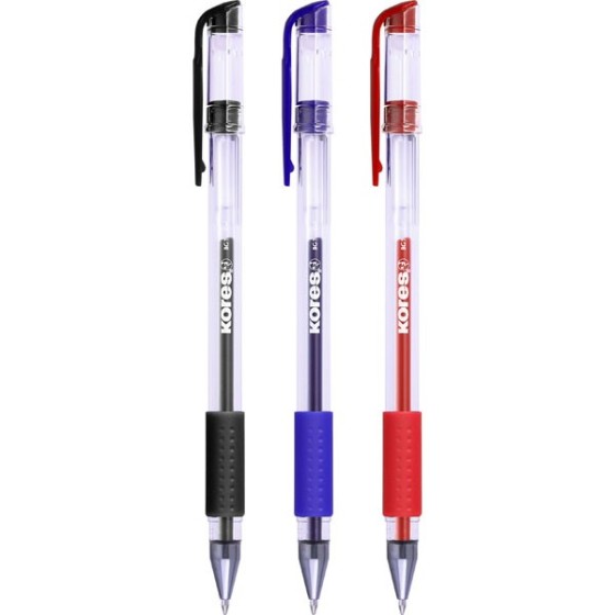 Boligrafos Tinta Gel Con Capuchón 0.7 mm Rojo Kores