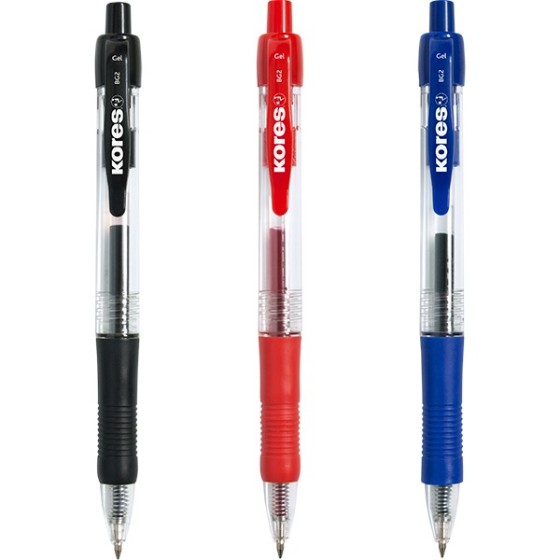Boligrafos Tinta Gel Punta Retráctil 0.7 mm Azul Kores