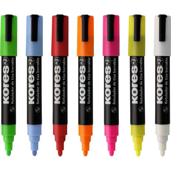 Pack 6 Rotuladores Tiza Colores Surtidos Kores
