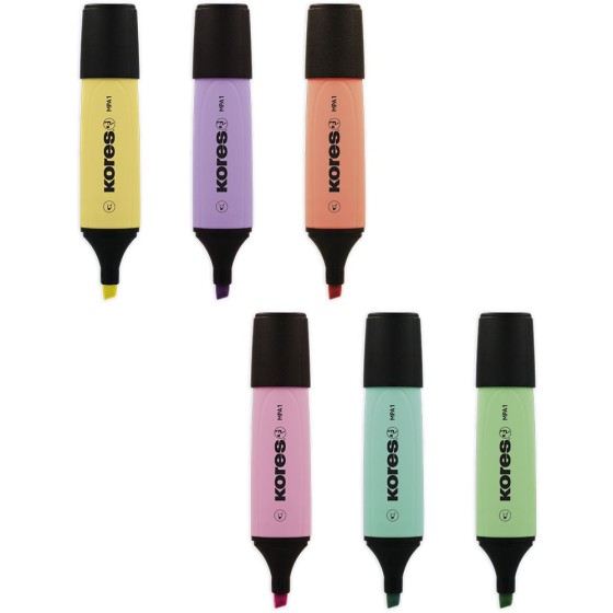 Marcadores Pastel Lavanda Punta Biselada Kores