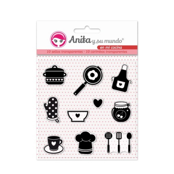 Pack 10 Sellos Acrílicos En Mi Cocina 16 Anita