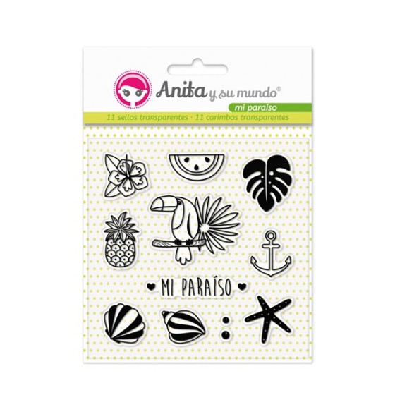 Pack 11 Sellos Acrílicos Mi Paraiso 17 Anita