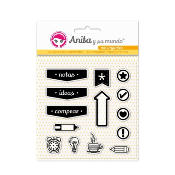 Pack 14 Sellos Acrílicos Me Organizo 17 Anita