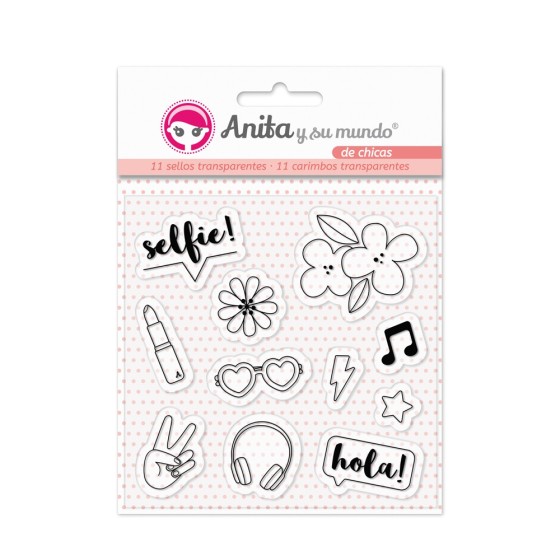 Pack 11 Sellos Acrílicos De Chicas Anita