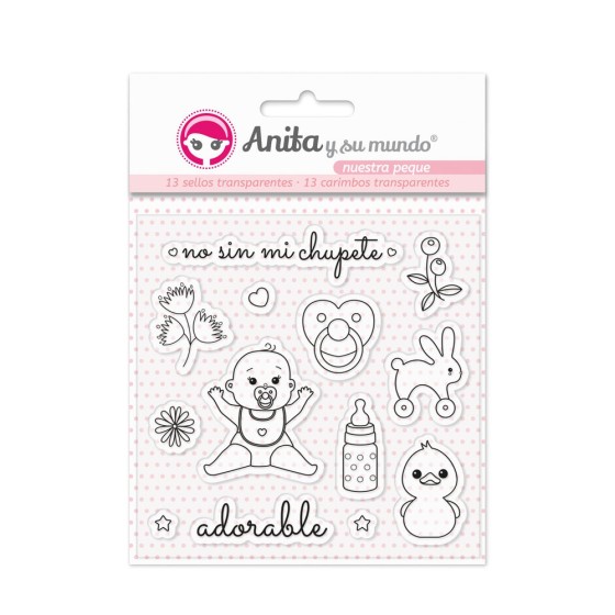 Pack 13 Sellos Acrílicos Nuestra Peque 19 Anita
