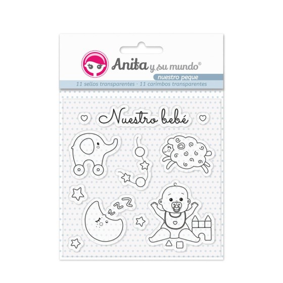 Pack 11 Sellos Acrílicos Nuestro Peque 19 Anita
