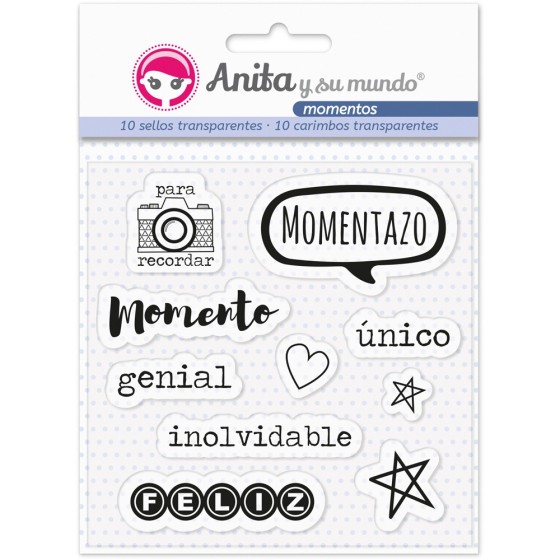 Pack 10 Sellos Acrílicos Momentos Anita