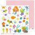 Pack 5 Papeles Decorados 12X12" 180 G Figuras Recortables Bajo El Mar Fsc Anita