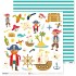Pack 5 Papeles Decorados 12X12" 180 G Figuras Recortables Isla Del Tesoro Fsc Anita