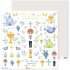 Pack 5 Papeles Decorados 12X12" 180 G Figuras Recortables Primera Comun.20 El Fsc Anita