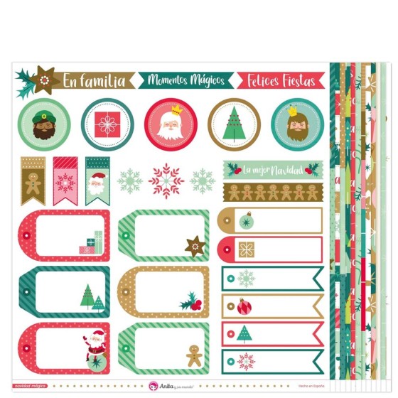 Pack 5 Papeles Decorados 12X12" 180 G Tarjetas Navidad Magica 22 Fsc Anita