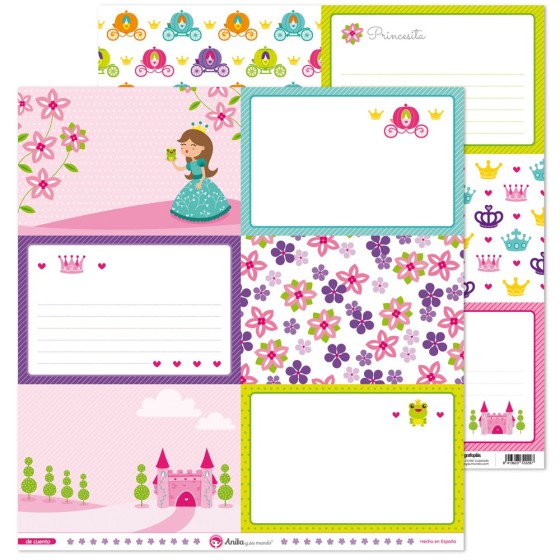 Pack 5 Papeles Decorados 12X12" 180 G Tarjetas Grandes De Cuento 16 Fsc Anita
