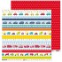 Pack 5 Papeles Decorados 12X12" 180 G Tiras Recortables Sobre Ruedas 16 Fsc Anita