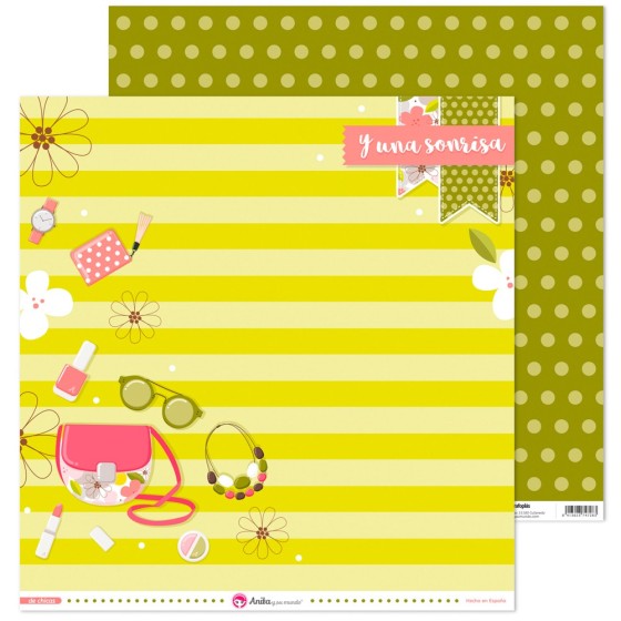 Pack 5 Papeles Decorados 12X12" 180 G Rayas De Chicas Fsc Anita