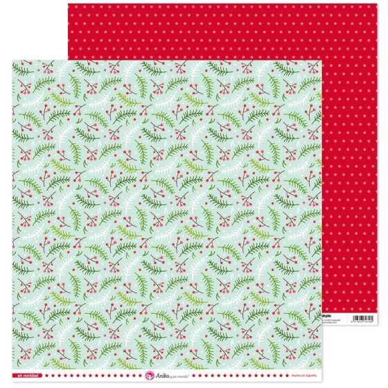 Pack 5 Papeles Decorados 12X12" 180 G Ramas En Navidad Fsc Anita