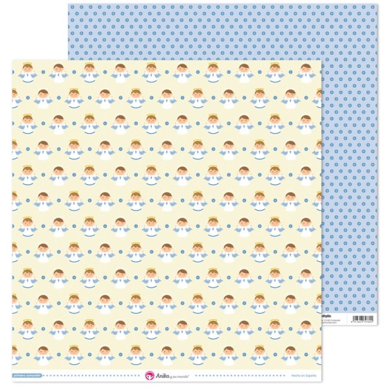Pack 5 Papeles Decorados 12X12" 180 G Angel 1ªcomunion Niño 18 Fsc Anita