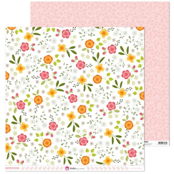 Pack 5 Papeles Decorados 12X12" 180 G Flores Nos Casamos 19 Fsc Anita