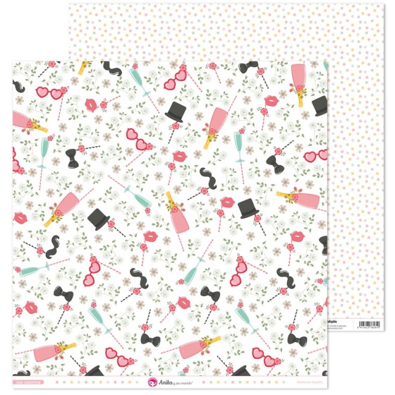 Pack 5 Papeles Decorados 12X12" 180 G Fiesta Nos Casamos 19 Fsc Anita