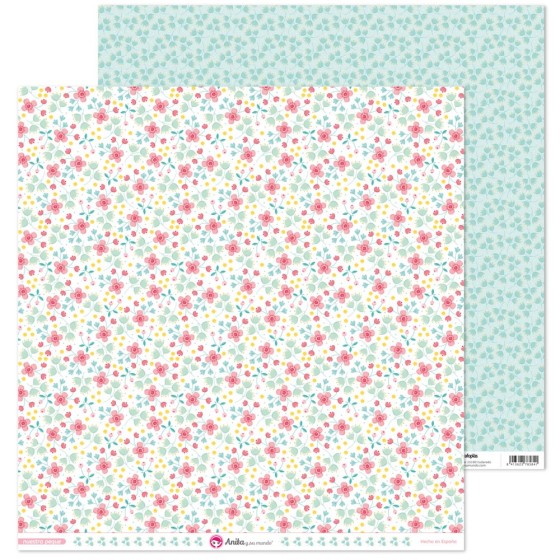Pack 5 Papeles Decorados 12X12" 180 G Flores Nuestra Peque 19 Fsc Anita