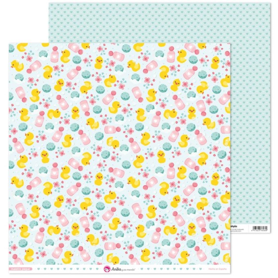Pack 5 Papeles Decorados 12X12" 180 G Patos Nuestra Peque 19 Fsc Anita