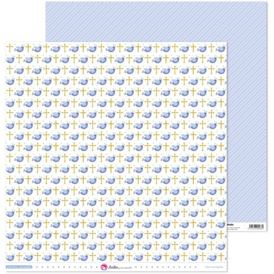 Pack 5 Papeles Decorados 12X12" 180 G Paloma Primera Comun.20 El Fsc Anita
