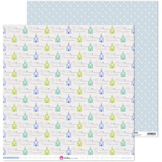 Pack 5 Papeles Decorados 12X12" 180 G Iglesia Primera Comun.20 El Fsc Anita