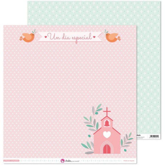 Pack 5 Papeles Decorados 12X12" 180 G Iglesia Primera Comun.20 Ell Fsc Anita