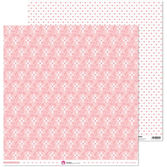 Pack 5 Papeles Decorados 12X12" 180 G Cruces Primera Comun.20 Ell Fsc Anita