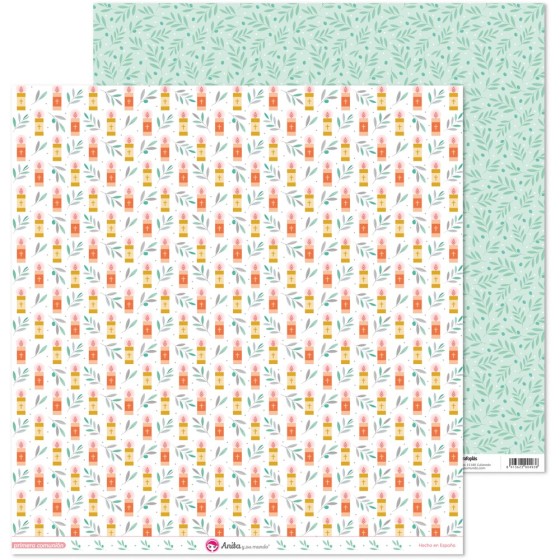 Pack 5 Papeles Decorados 12X12" 180 G Velas Primera Comun.20 Ell Fsc Anita