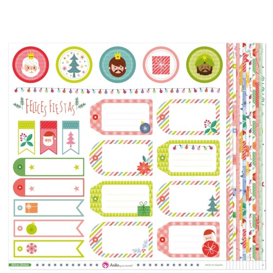 Pack 5 Papeles Decorados 12X12" 180 G Reyes Felices Fiestas Fsc Anita