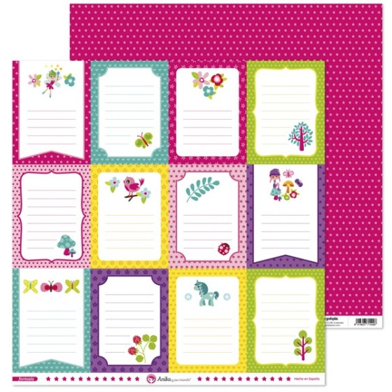 Pack 5 Papeles Decorados Fantasia 15 Anita