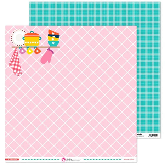 Pack 5 Papeles Decorados 12X12" 180 G Estante En Mi Cocina 16 Fsc Anita