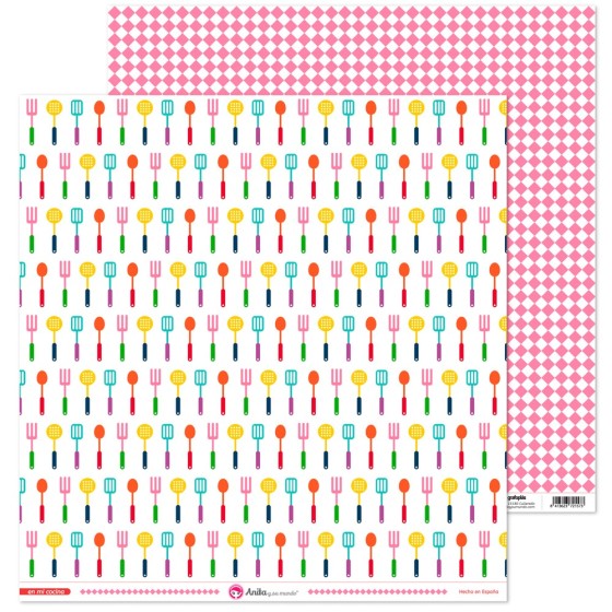 Pack 5 Papeles Decorados 12X12" 180 G Espumaderas En Mi Cocina 16 Fsc Anita