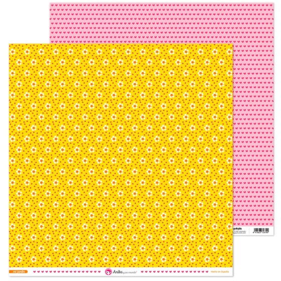 Pack 5 Papeles Decorados 12X12" 180 G Margaritas Mi Jardin 16 Fsc Anita