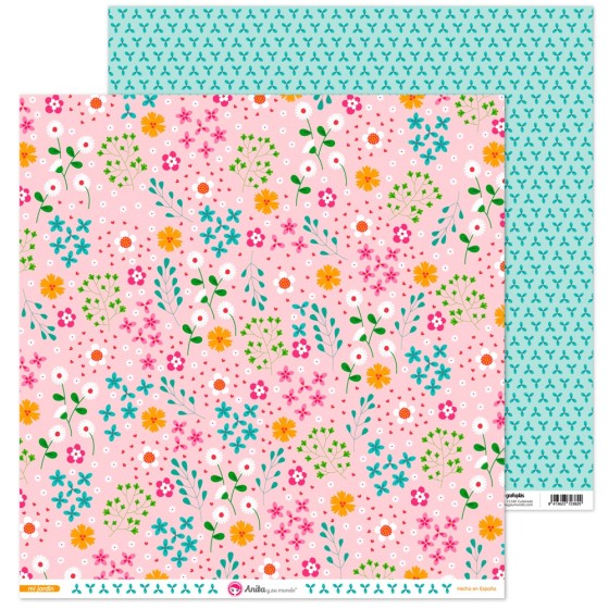 Pack 5 Papeles Decorados 12X12" 180 G Jardin Mi Jardin 16 Fsc Anita